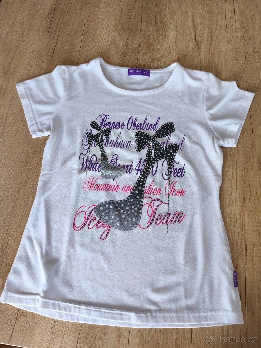 Dívčí trička a vesta, vel. 8-10 let - 4