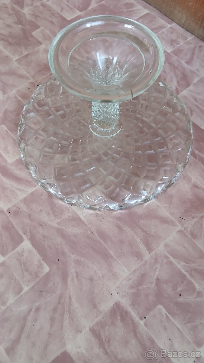 Malý skleněný retro nàstolec - 4