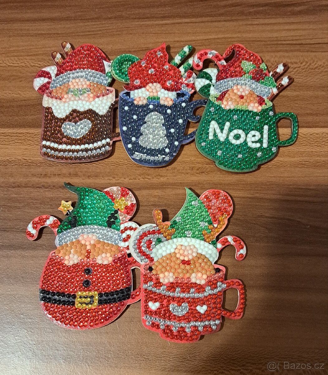 Vánoční podtácky třpytivé - 4