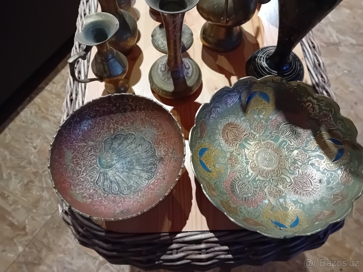 Mosazné vázy, misky atd - 4