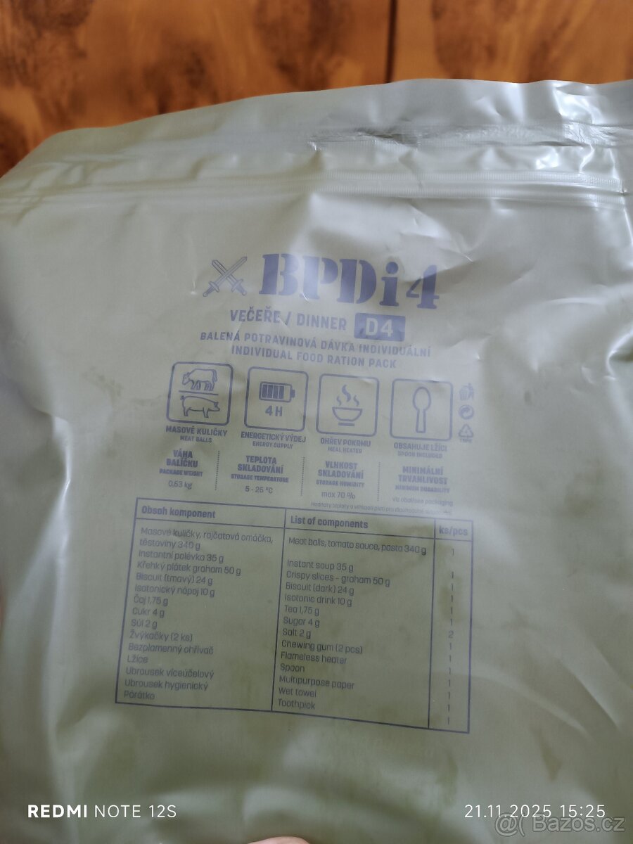 BPDi 4 , BDP ačr Bojová dávka potravin - 4