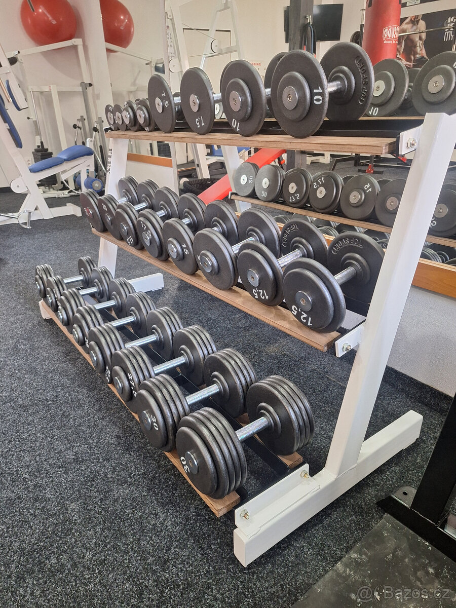 Profi pevné jednoruční činky 2,5-100kg NOVÉ - 4