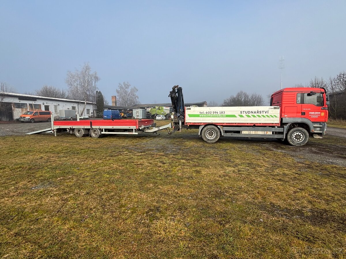 Prodám MAN TGA 18.430 4x4 , podvalník tandem , ruka - 4