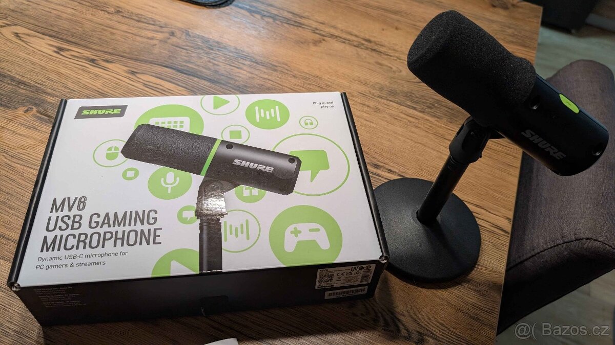 Prodám gaming mikrofon Shure MV6 - 4