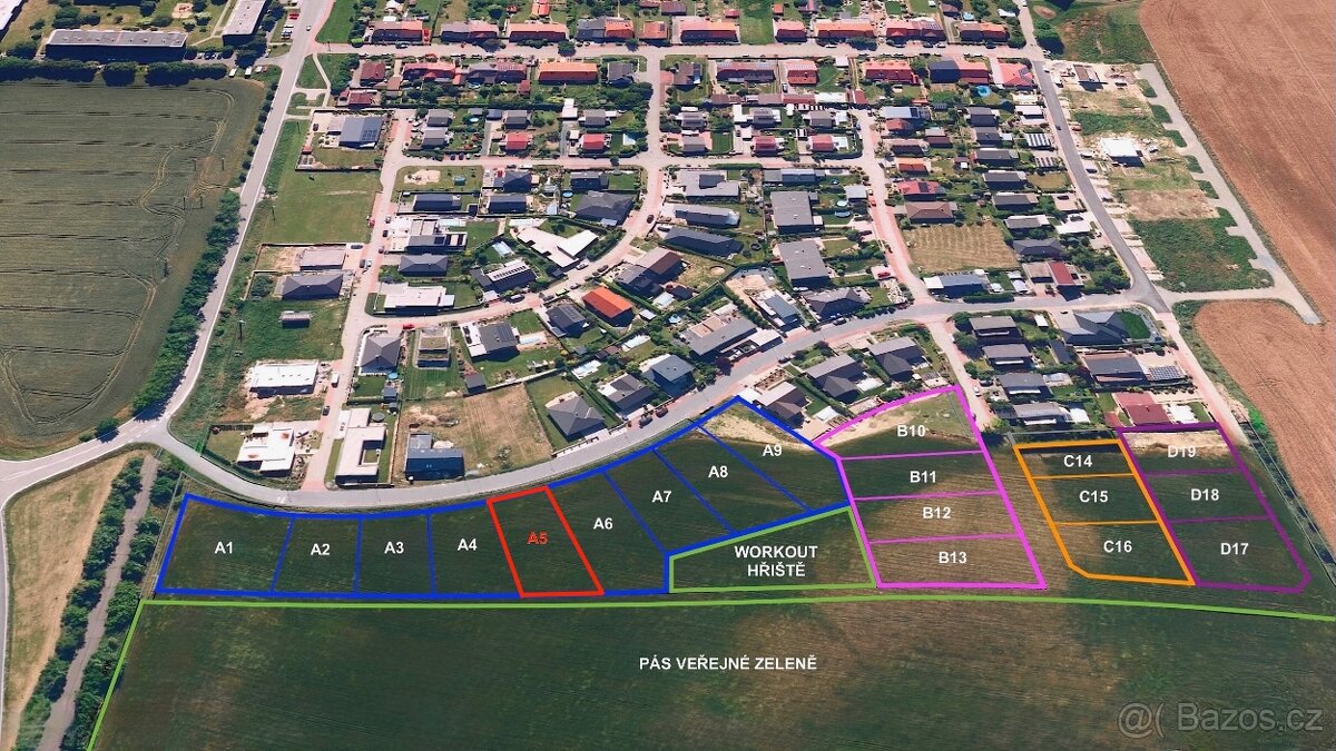 Stavební pozemek se sítěmi A5-Hrušovany u Brna- 896 m2 - 4