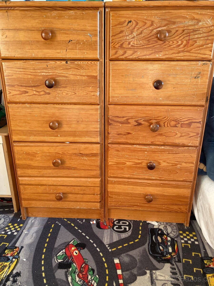 Dětský pokoj nábytek, skříň, borovice - 4