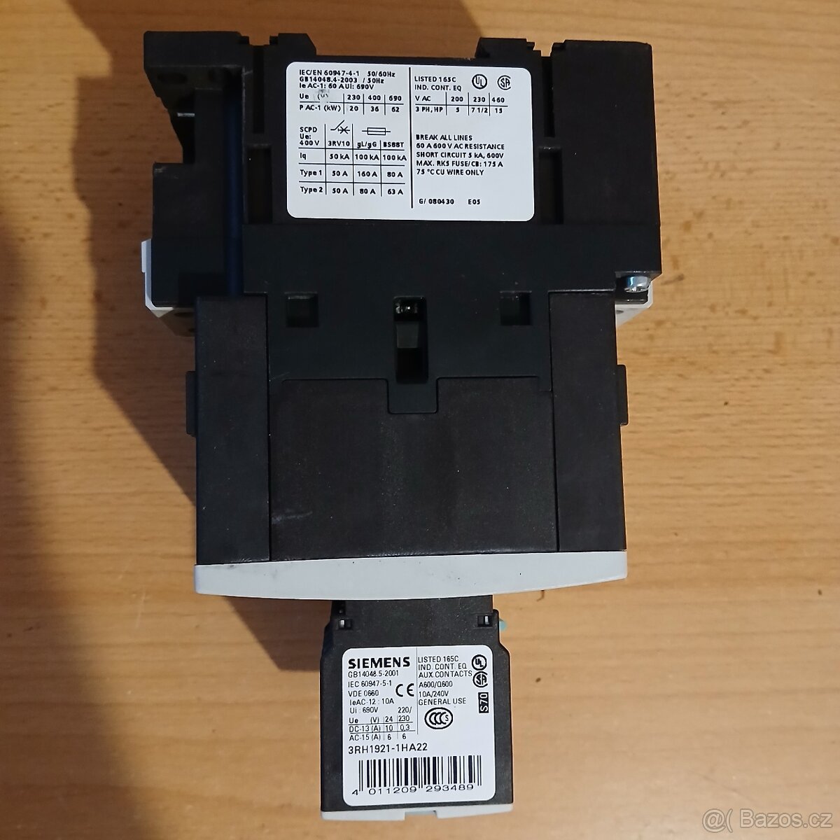 Stykač Siemens 3RT1336-1A + pomocný modul 3RH1921-1HA22 - 4