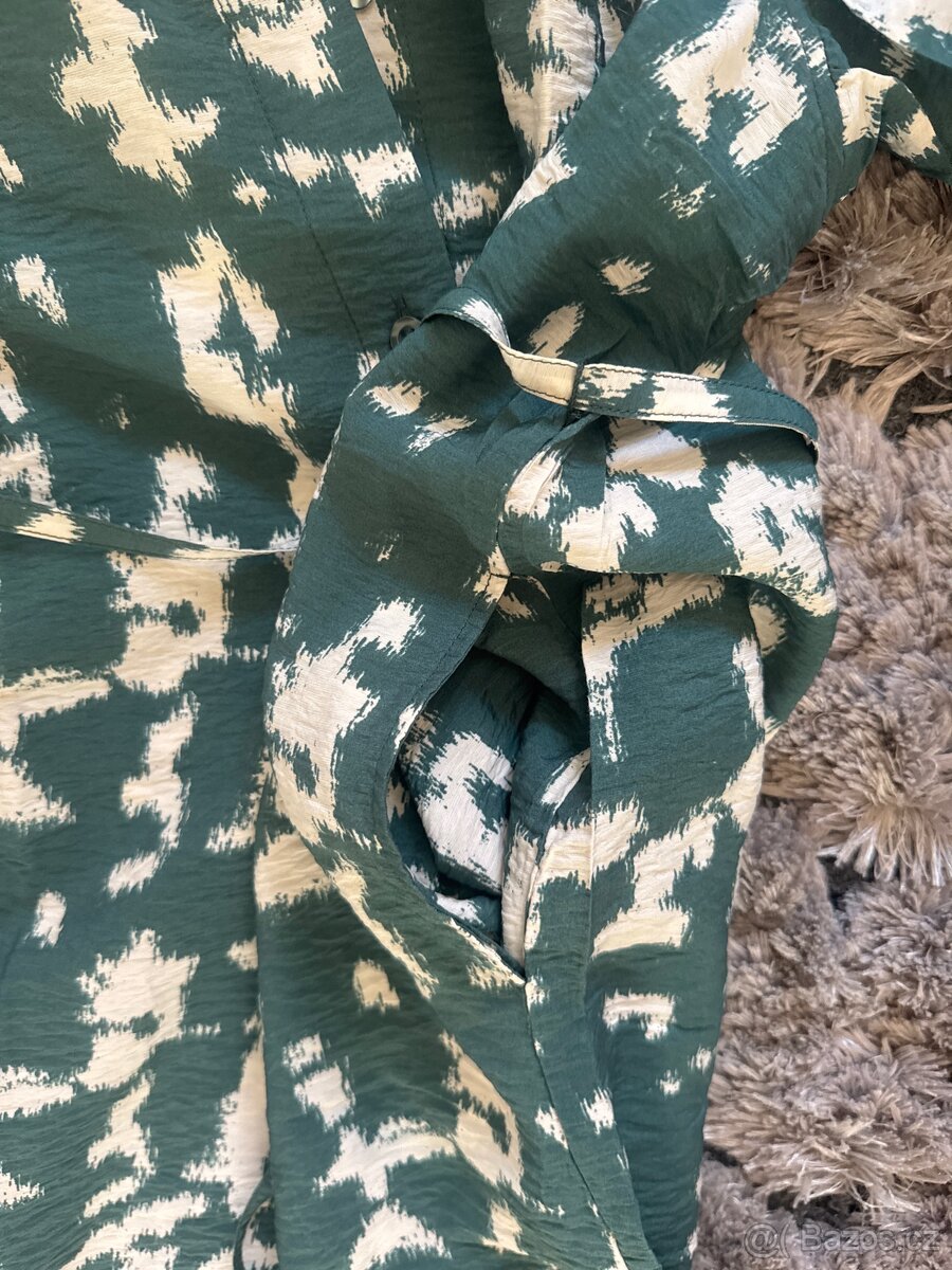 Krásné příjemné košilové šaty v midi délce vel 40, nové - 4