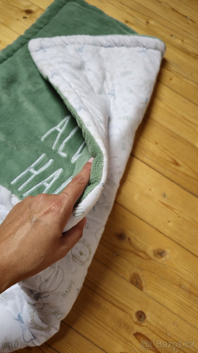 Zelená a modrá deka pro miminko - 4