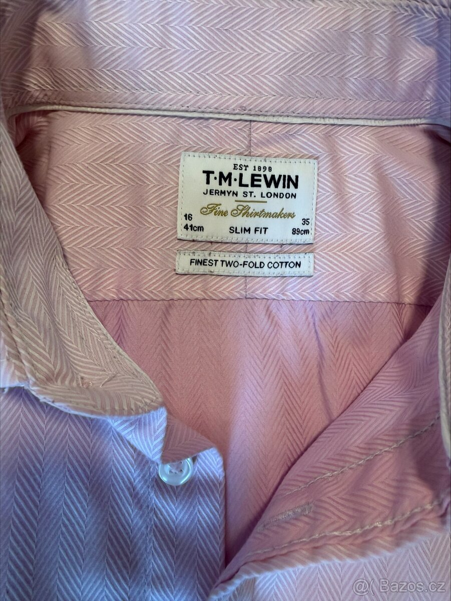Pánská košile T.M.Lewin, růžová - 4