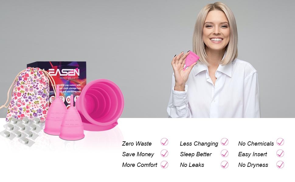 Sada menstruačních kalíšků (vel.S a L) s příslušenstvím NOVÉ - 4