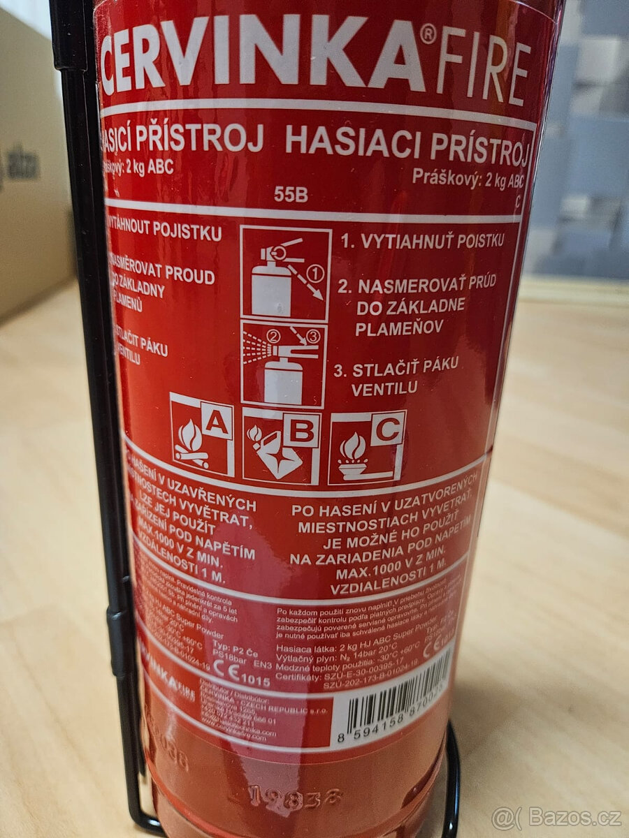 Práškový hasicí přístroj 2 kg P2 vč. revize - 4