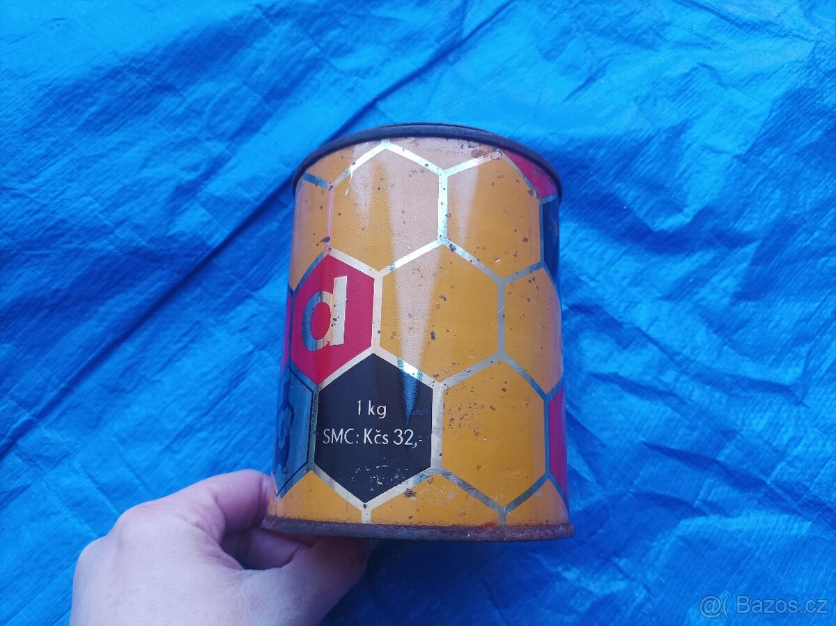 Plechová dóza od včelího medu - 4