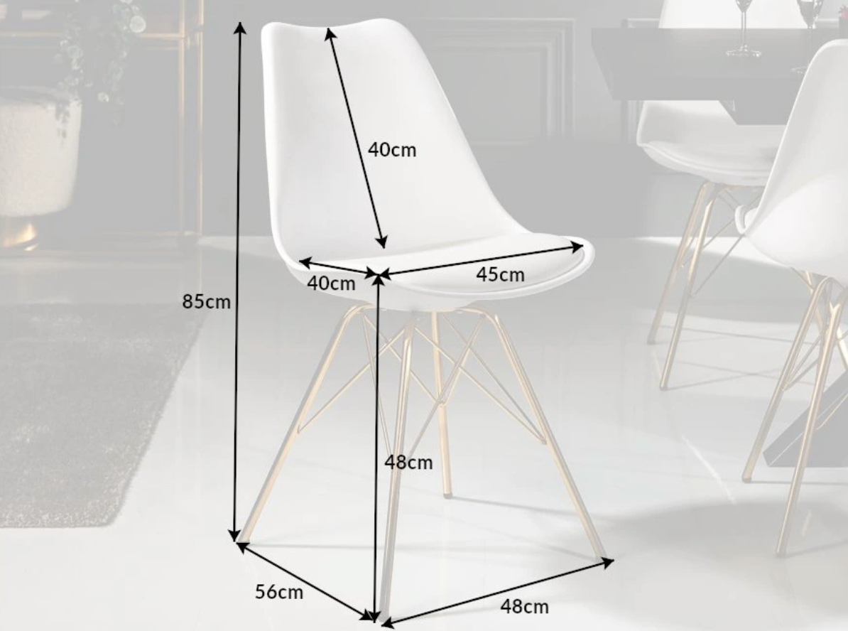 Designová židle Scandinavia Gold - 4