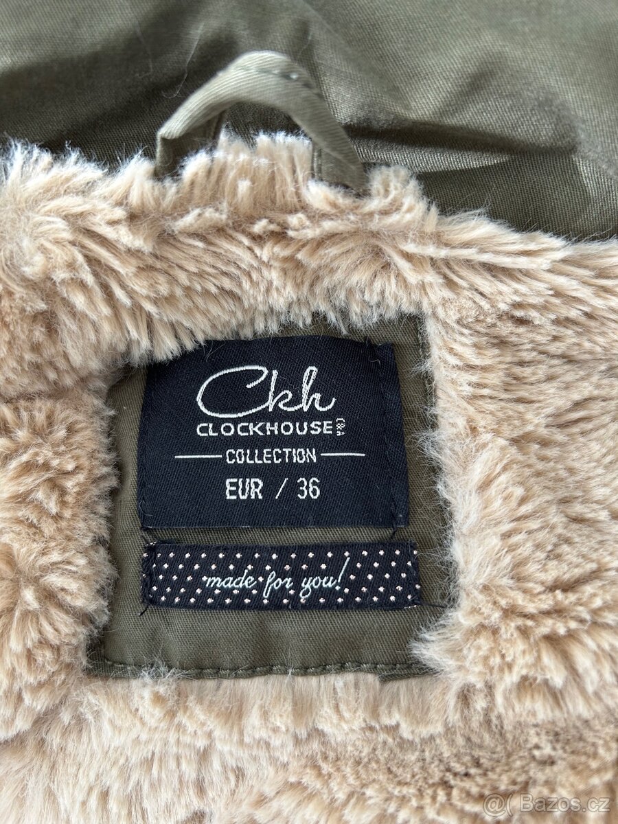 Khaki parka značky Clockhouse, vel. S - 4
