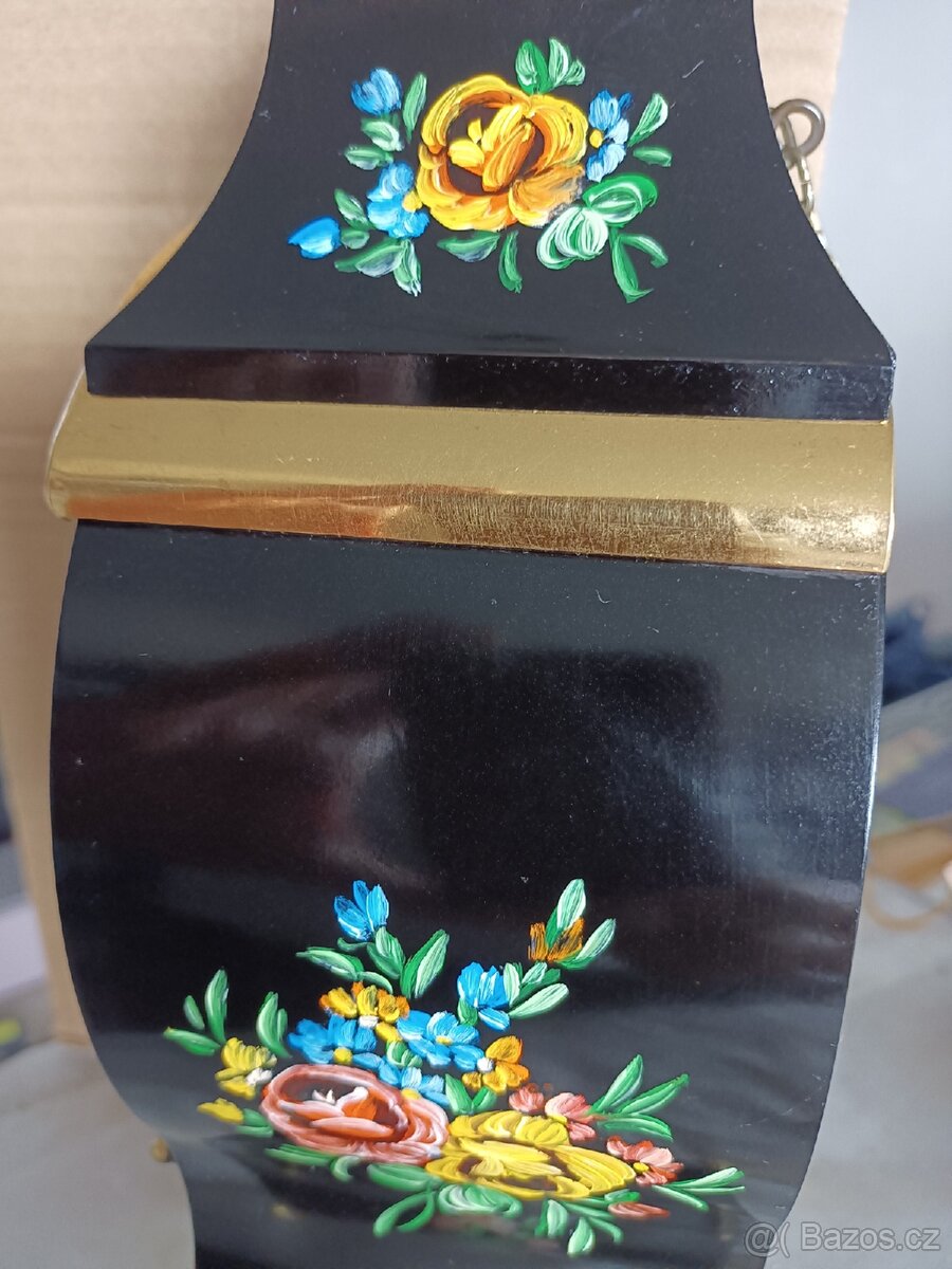 Hodiny Boulle,Saint Helene, starožitný krbové stolní hodiny - 4