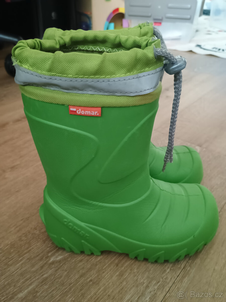 Holínky-sněhule DEMAR MAMMUT zateplené zelene vel. 26/27 - 4