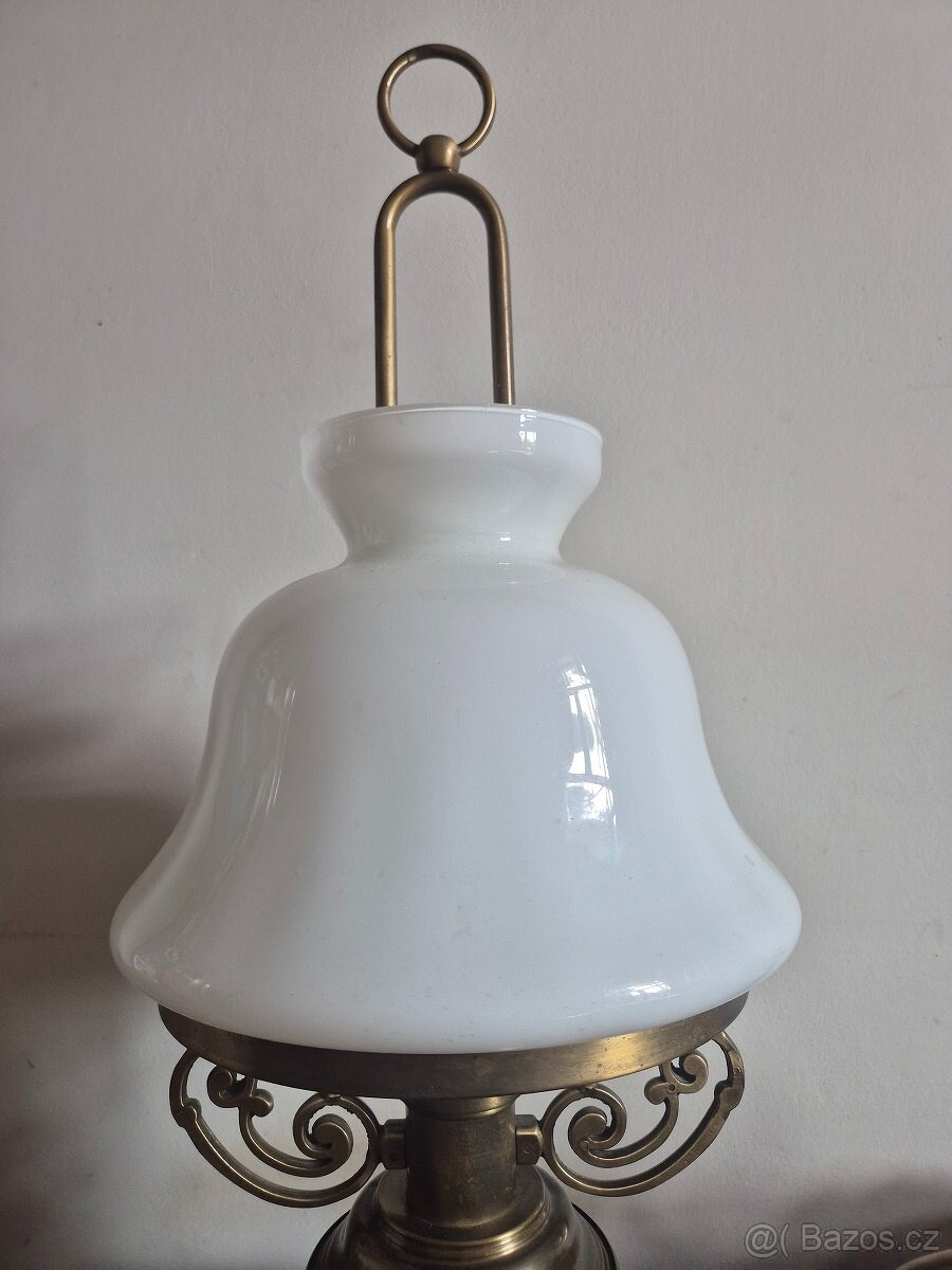 Velká stolní lampa ve stylu petrolejky - funkční - 4