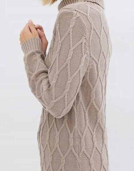 Dlouhý krásný svetr s rolákem 50/54 - 4