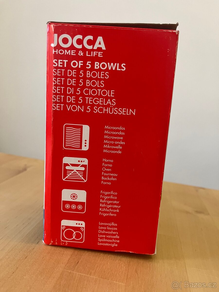 Sada pěti skleněných misek - 4