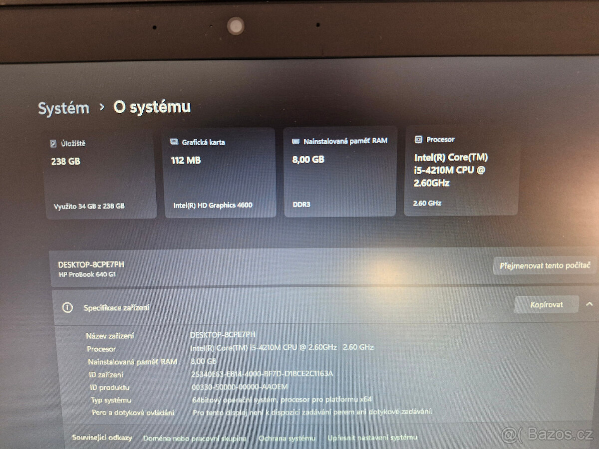 HP ProBook 640 i5 8GB RAM 250GB SSD Win 11 - 4