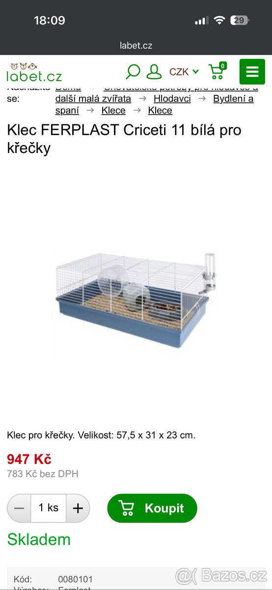 Klec pro křečka (drobného hlodavce) - 4