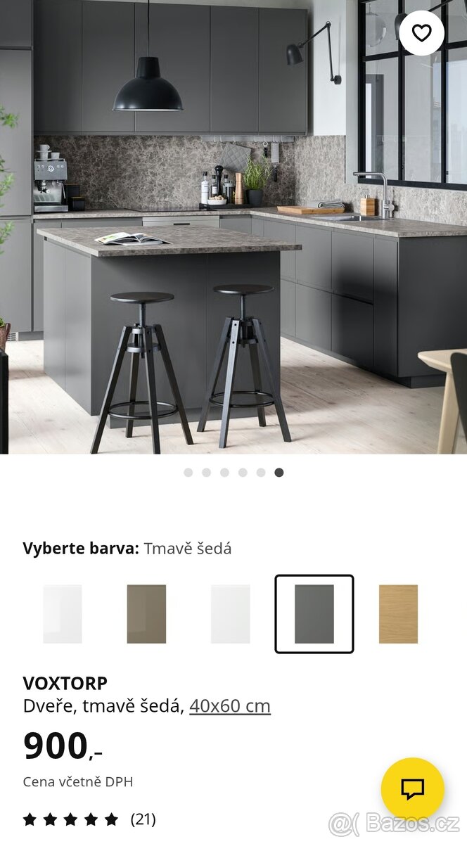 Ikea Voxtorp šedý dvířka 60x80 a 60x40 - 4