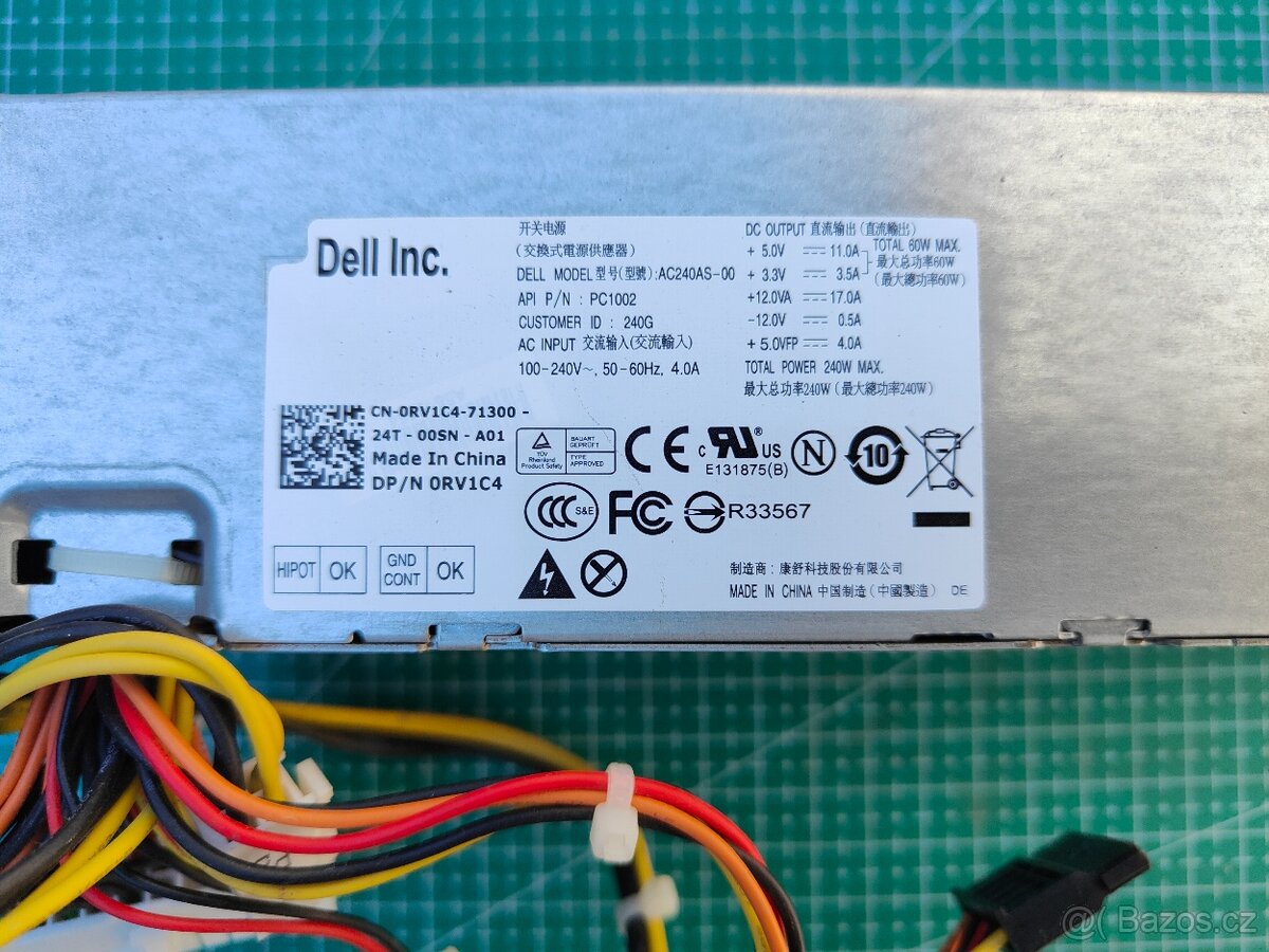 2× zdroj Dell OptiPlex SFF 240W AC240AS-00 / 0RV1C4 - 4