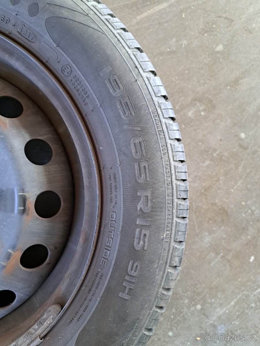 Plechové kola s pneu Nokian 195/65 R15 91H 4ks - 4