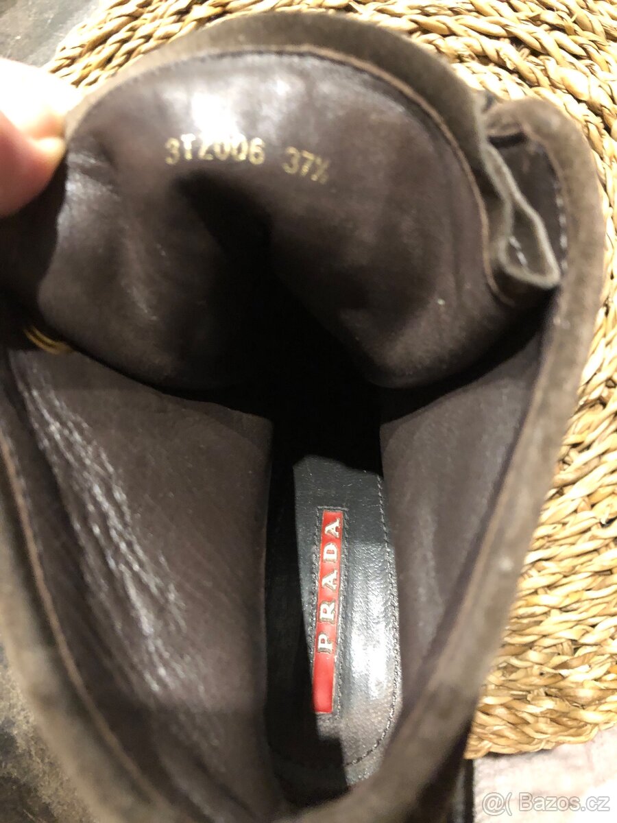 kozene PRADA boty, velikost 37,5 - 4