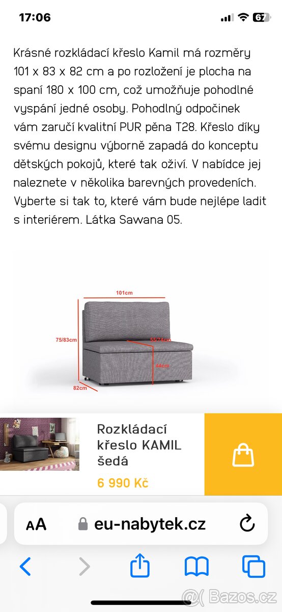 Rozkládací křeslo - 4