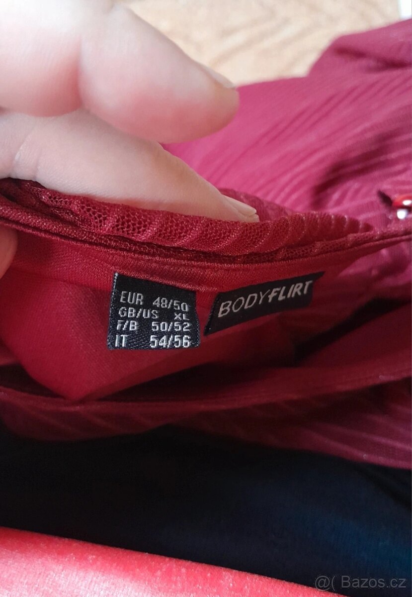 Červené šaty, velikost 48/50 - 4