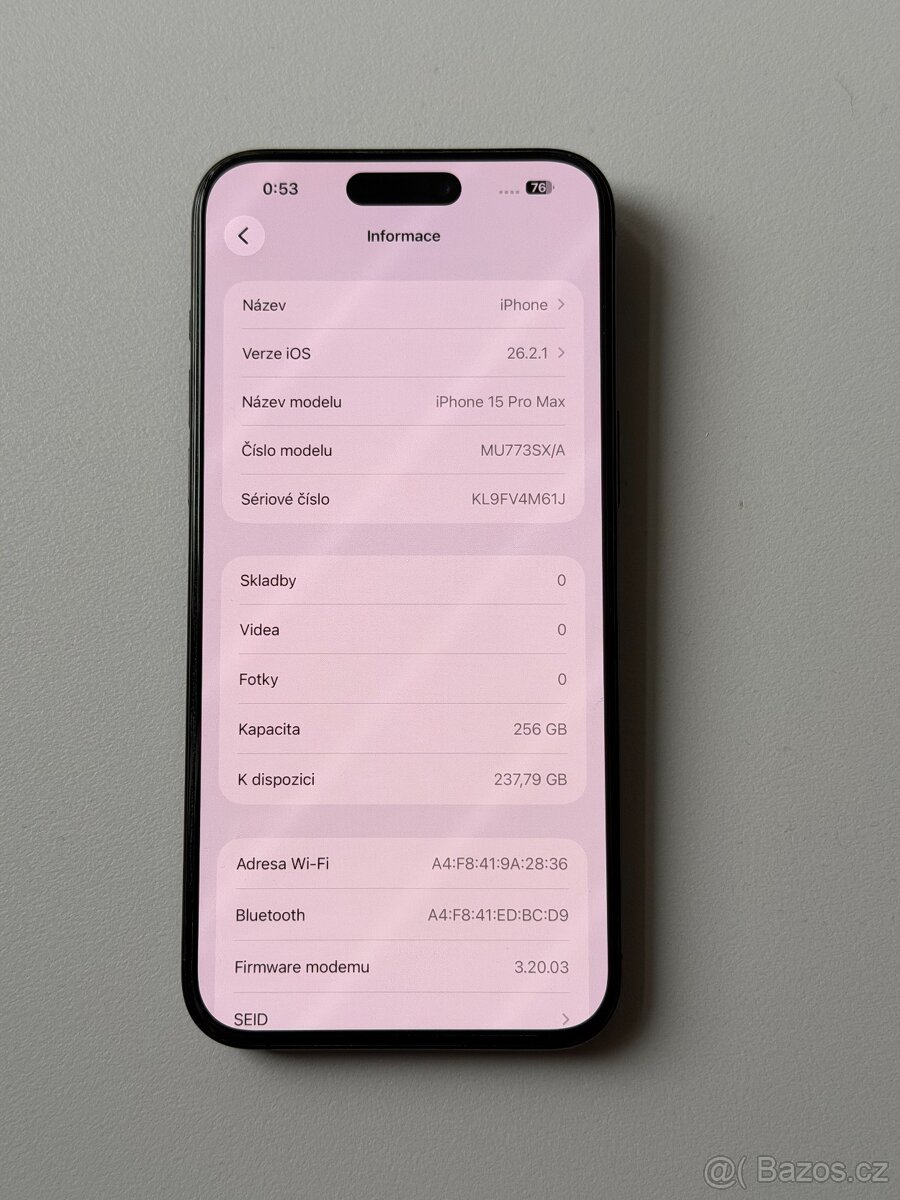 iPhone 15 Pro Max 256GB Černý, Super stav - 4