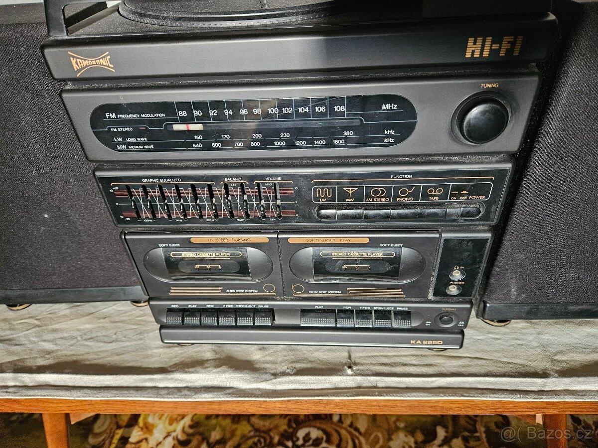 trojče - kazety, gramofon, rádio - SRN 90. léta - 4