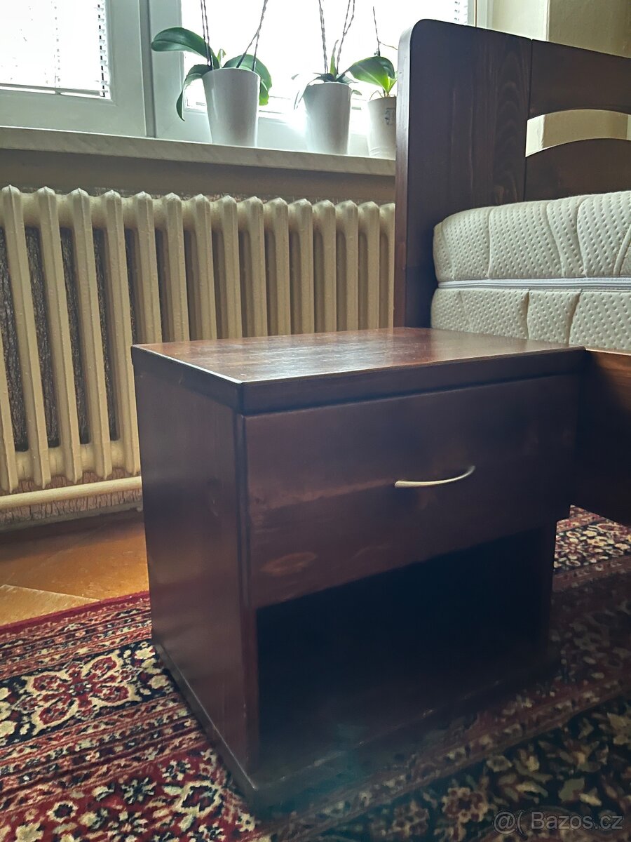 Postel z masívu i s matrací 90x200 cm - 4