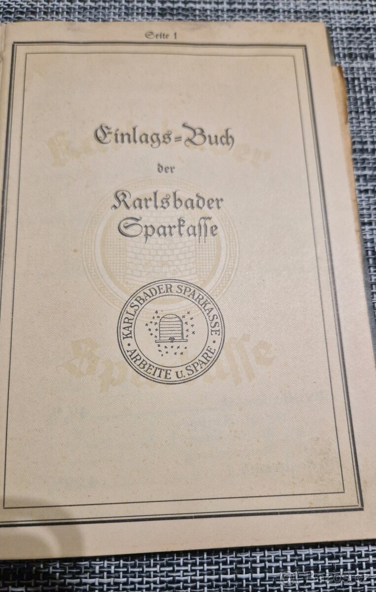 Vkladní knížka Sudety r. 1932 - 1945 - 4