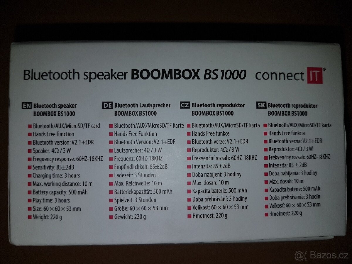 Bluetooth bezdrátový reproduktor - 4