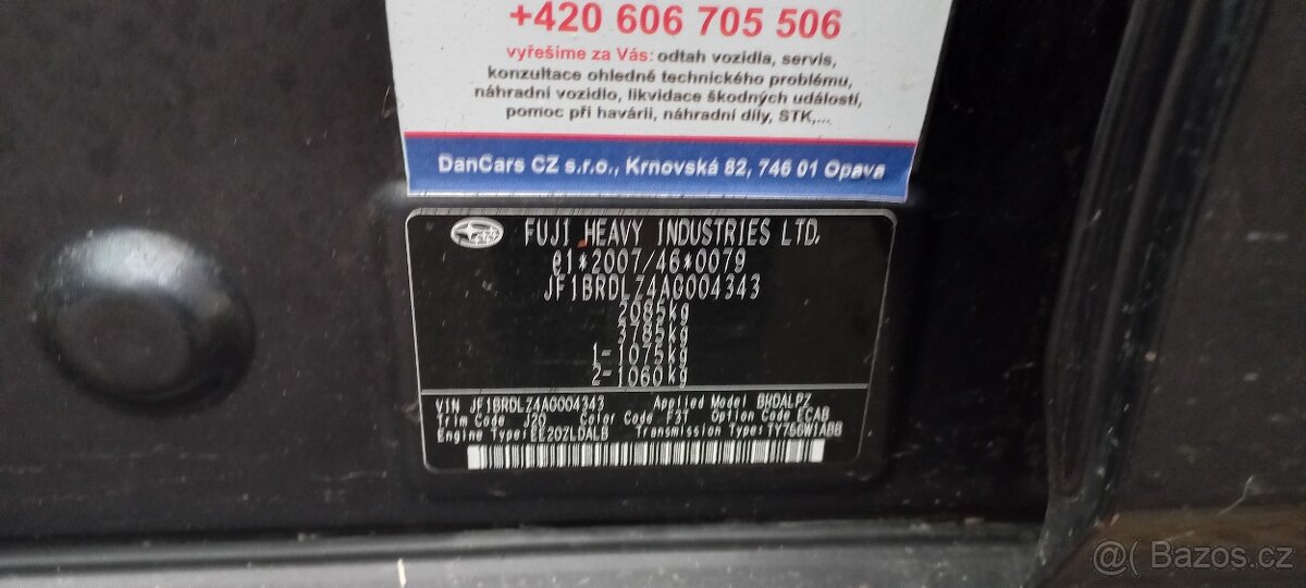 Subaru Outback 2010 - Náhradní díly - 4