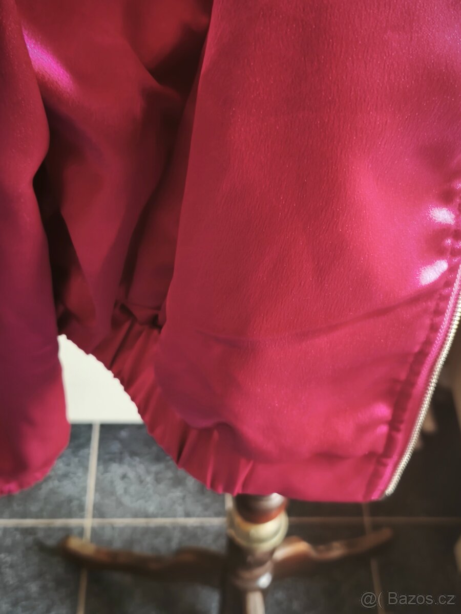Nová saténová bunda 42/44 růžová - 4