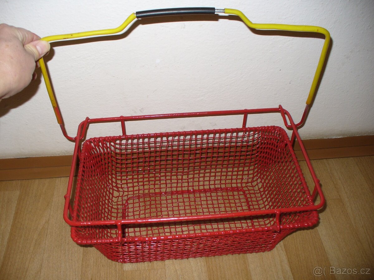 retro nákupní košík červený - 4