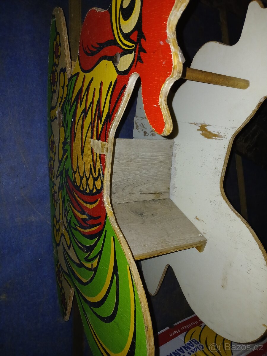 Prodám retro dřevěný houpací kůň - 4