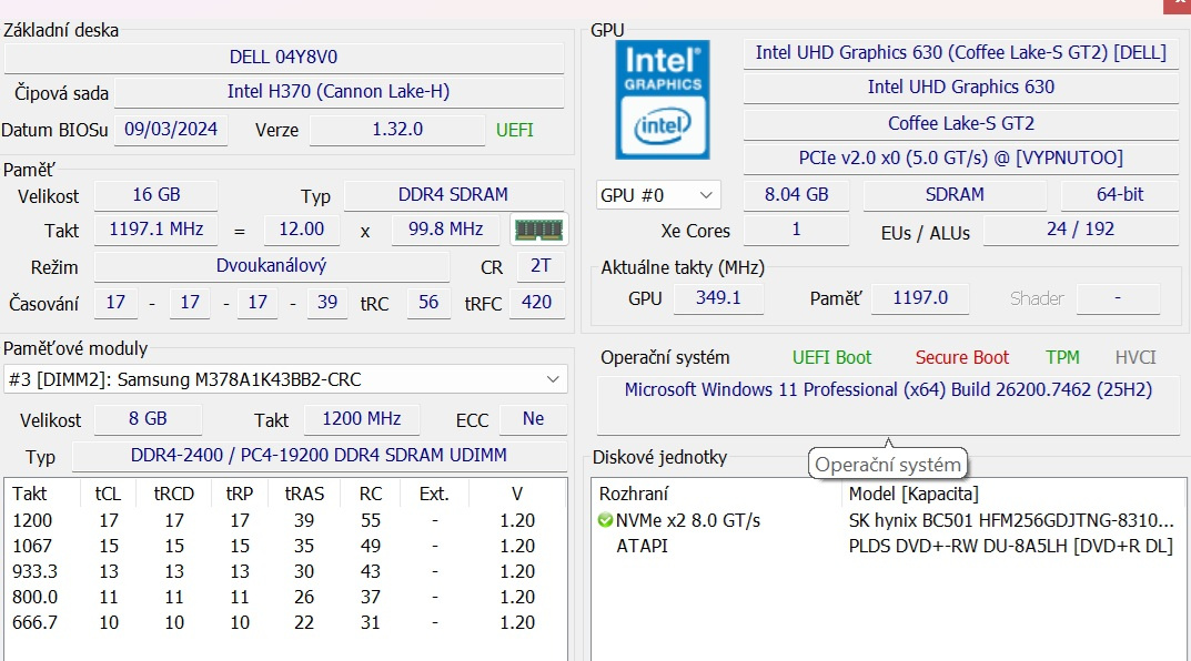 Dell OptiPlex SFF 3060 Intel I5-8500T 16GB/ 256GB SSD,W11 - 4