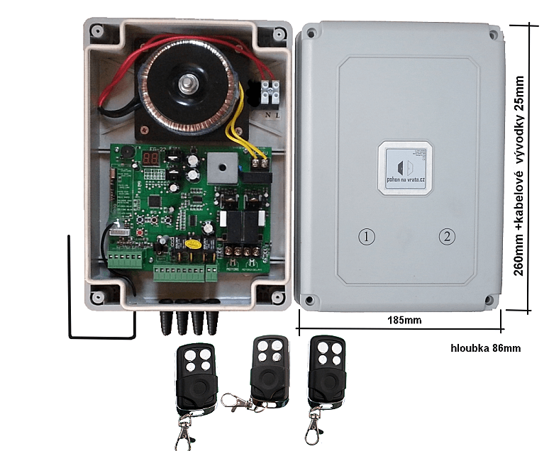 pohony dvoukřídlých vrat A1.Black - 4