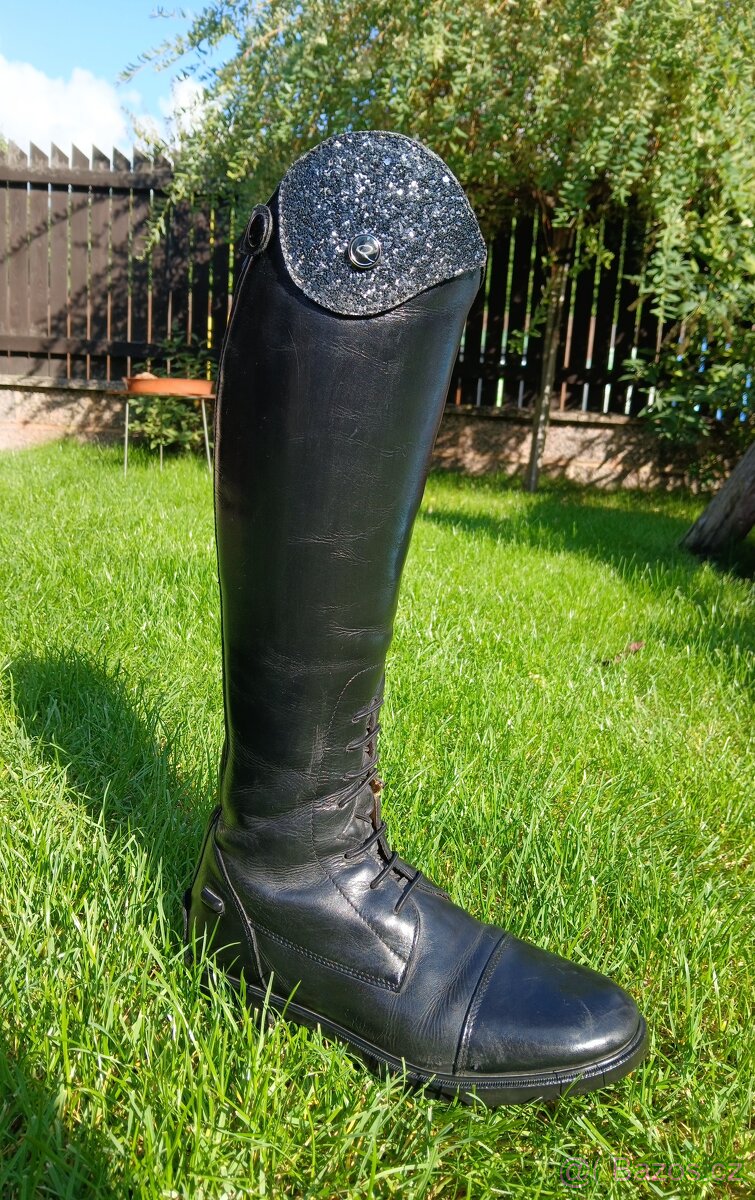 Vysoké jezdecké boty QHP Romy Junior, standartní lýtko - 4