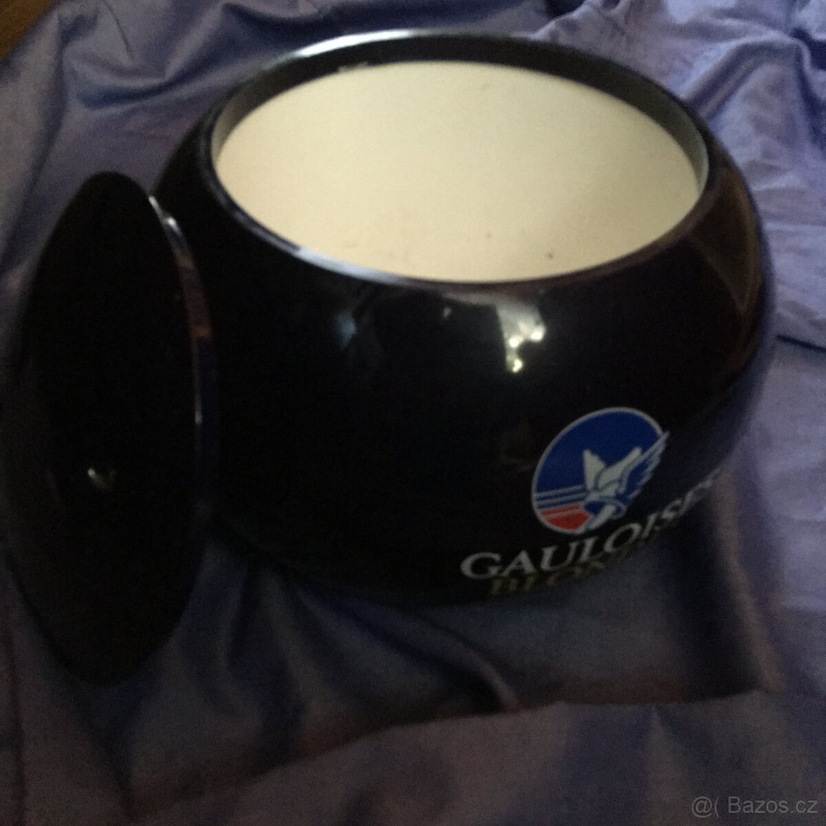 Velká propagační mísa na led s víkem značky Gauloises - 4