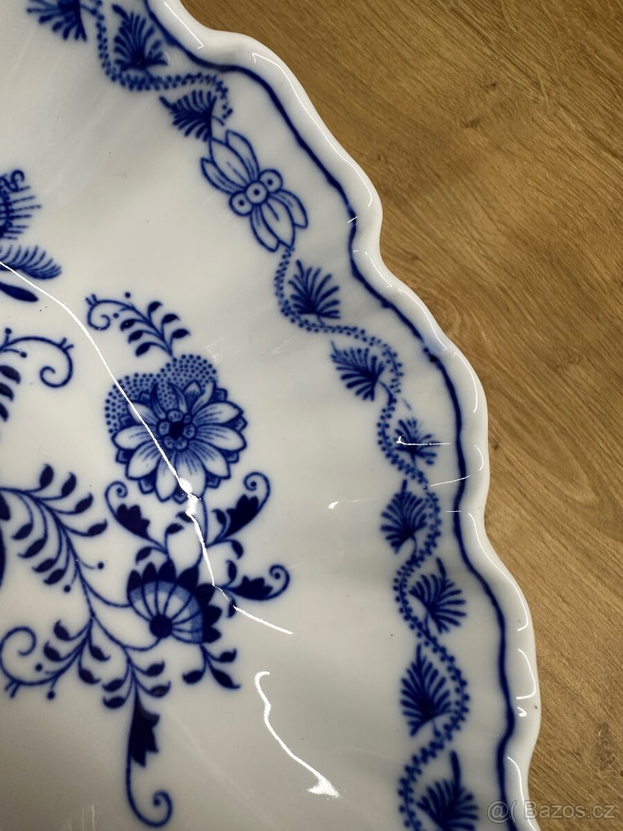 CIBULÁK KABARET TŘÍDÍLNÝ 30 CM ORIGINÁL ČESKÝ PORCELÁN DUBÍ - 4