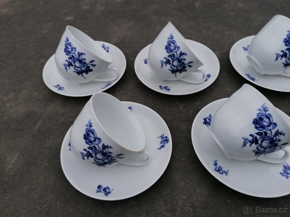 Predám porcelánová sada Modrá ruža - 4