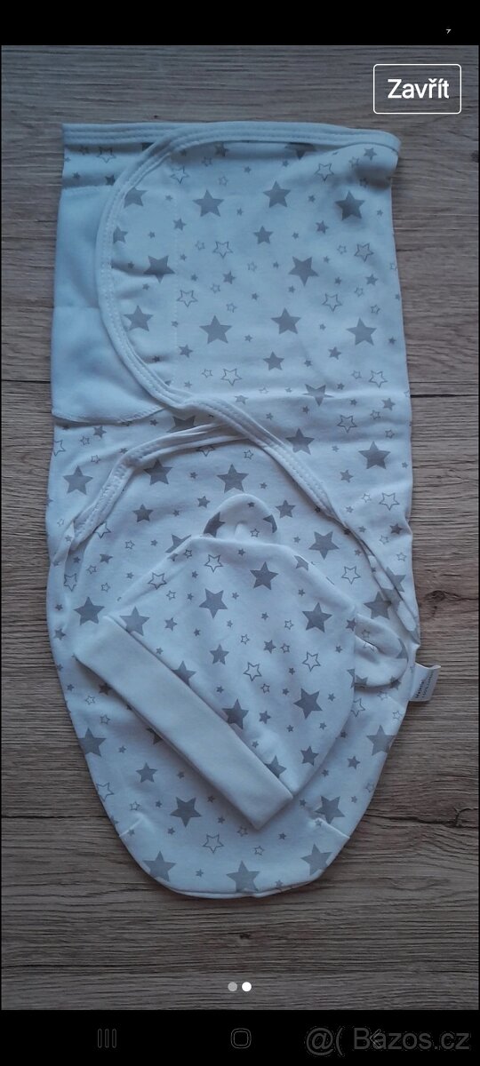 Dětská zavinovačka bavlněná vel. 0-6m - 4