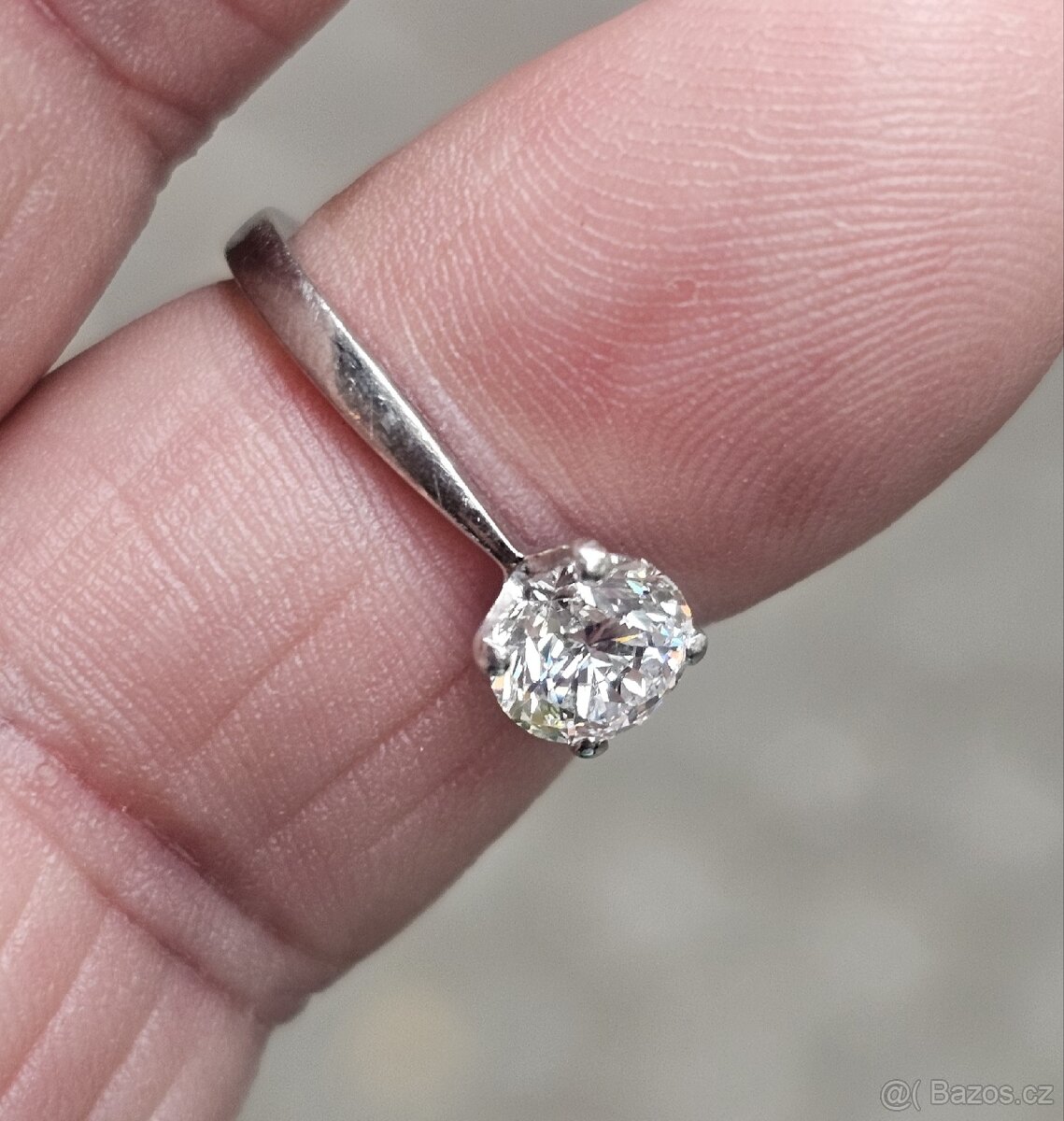 DIAMANTOVÝ PRSTEN 0.80ct. VS1/D GIA TOP CENA - 4