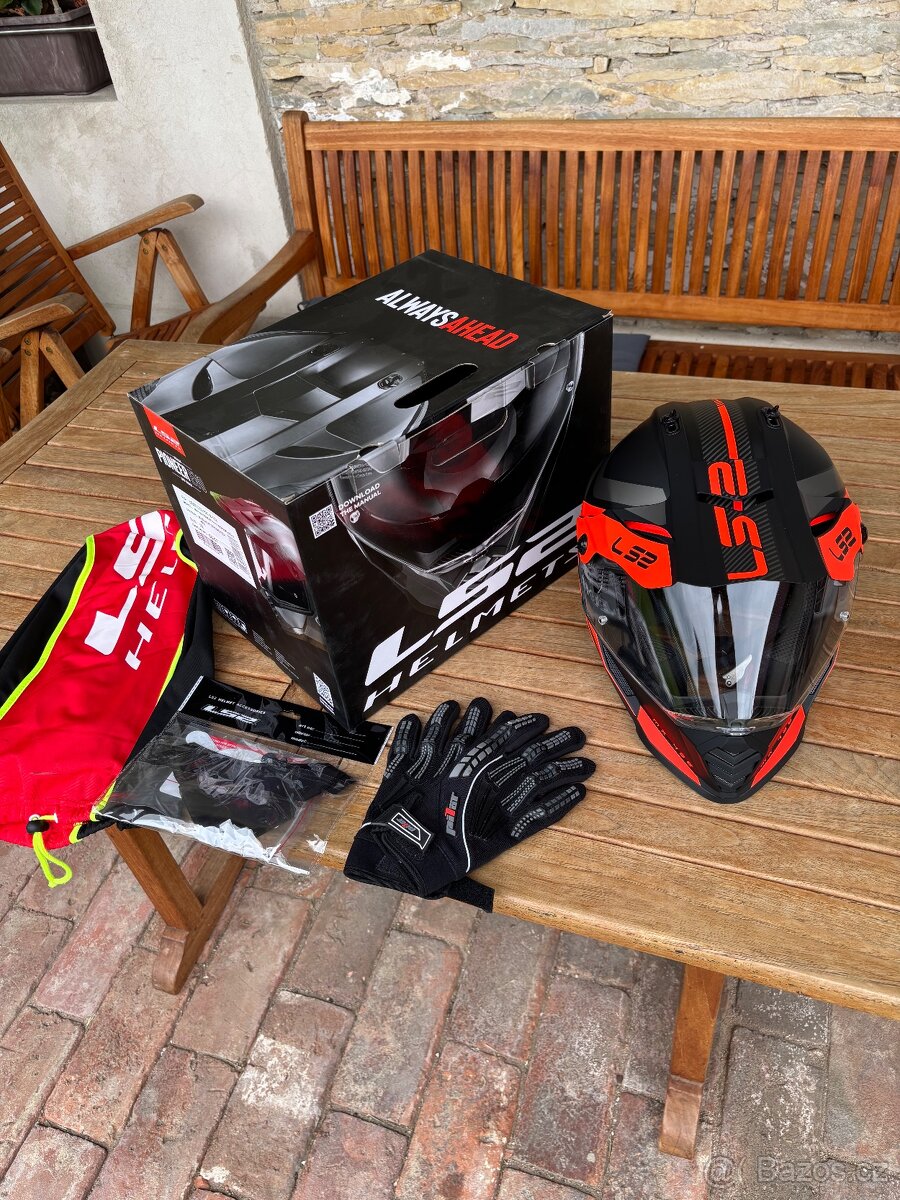 Přilba Enduro LS 2-MX 436 PIONEER a Bunda REBELHORN - PATROL - 4